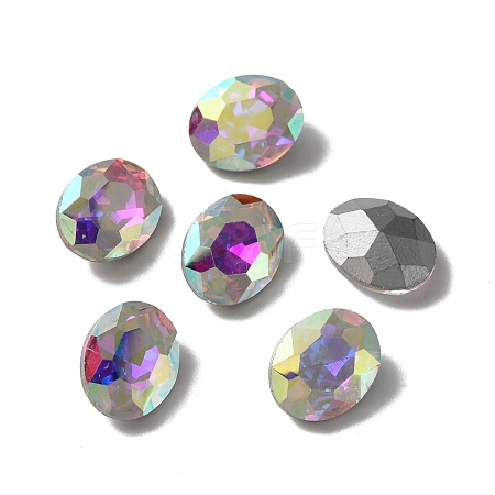 Pointed Back Glass Rhinestone Cabochons DIY-WH0043-57B-01-1