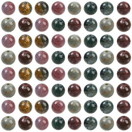 100Pcs Natural Indian Agate Beads G-SP0001-20B-1