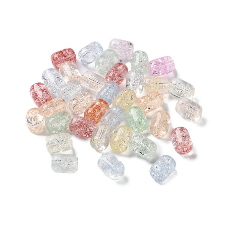 Transparent Crackle Glass Beads GLAA-B015-15-1