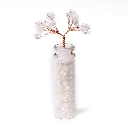 Natural Quartz Crystal Chips Tree of Life Decorations PW-WG0DAB8-03-1