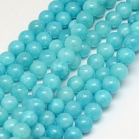 Natural Yellow Jade Beads Strands G-G598-6mm-YXS-28-1