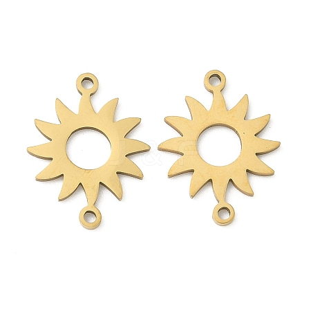 201 Stainless Steel Laser Cut Connector Charms STAS-P428-06G-1