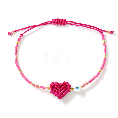 Glass Seed Bead & Glass Braided Bead Bracelets PP1183-5-1