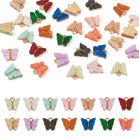  28Pcs 14Colors Acrylic Charms MACR-TA0001-33-1