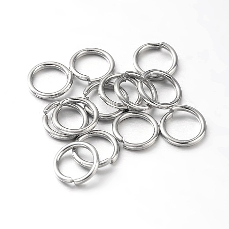 Eco-Friendly PVD Vacuum Plating & Long-Lasting Plated Brass Open Jump Rings KK-E663-4mm-P-1