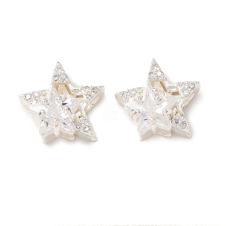 Brass Micro Pave Clear Cubic Zirconia Beads CU-CBAEC99-30S-1