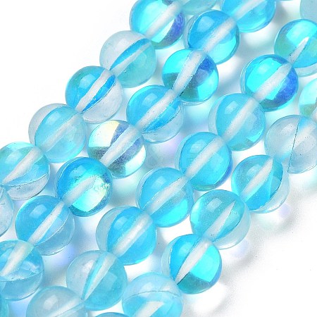 Transparent Glass Beads GLAA-B022-8mm-17-1