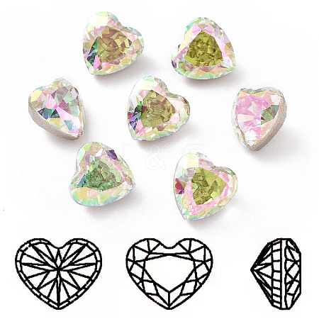 K9 Glass Rhinestone Cabochons RGLA-A025-04A-001PH-1