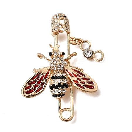 Zinc Alloy Enamel Rhinstone Brooches JEWB-V001-03C-02-1