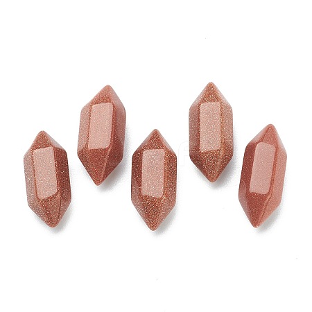 Faceted No Hole Synthetic Goldstone Double Terminated Points LS-G-K034-20mm-11-1
