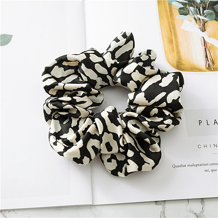 Leopard Print Pattern Cloth Elastic Hair Accessories OHAR-PW0007-45G-1