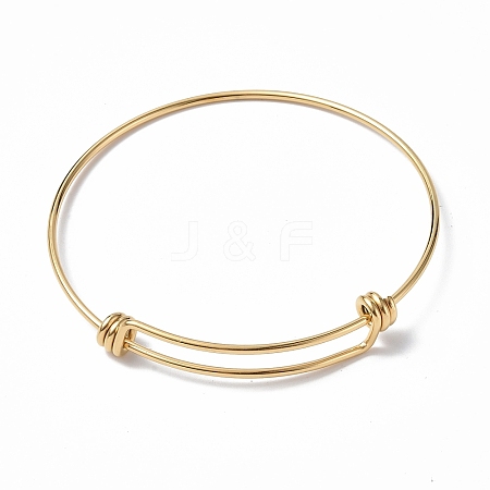 Ion Plating(IP) Adjustable 304 Stainless Steel Bangles Making X-MAK-F286-01G-1