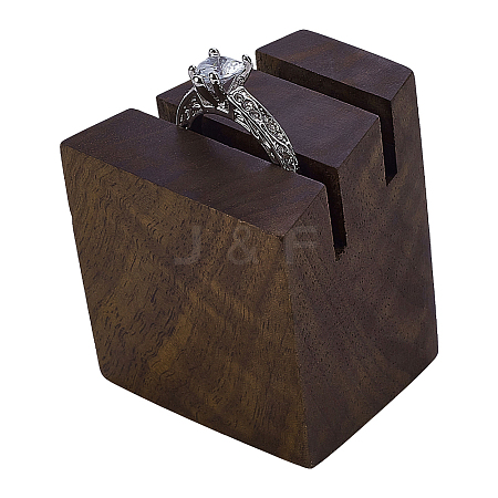 2-Slot Wood Finger Rings Display Stands RDIS-WH0006-33-1
