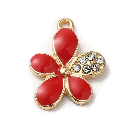 Flower Alloy Enamel Pendants ENAM-A007-02KCG-05-1