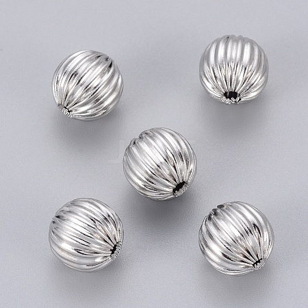 304 Stainless Steel Corrugated Beads STAS-G009-1-1