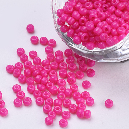 Baking Paint Glass Seed Beads SEED-Q025-3mm-L14-1