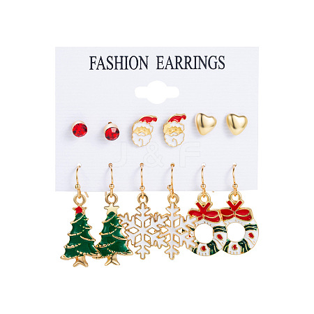 6 Pairs Alloy Enamel Earring Sets WG06580-02-1