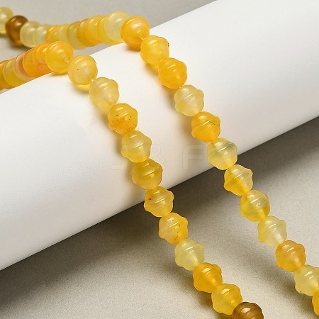 Natural Yellow Agate(Dyed & Heated) Beads Strands G-G203-02A-1