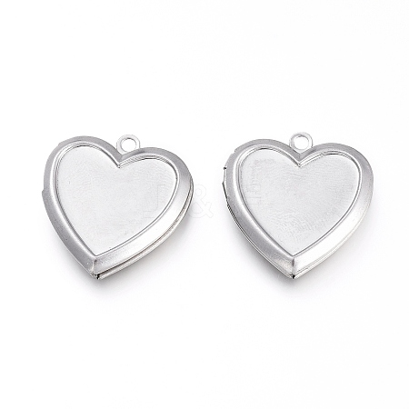 Non-Tarnish 304 Stainless Steel Locket Pendants LS-STAS-K192-09P-1
