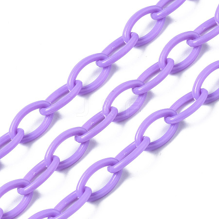 Handmade Opaque Acrylic Cable Chains KY-N014-001F-1