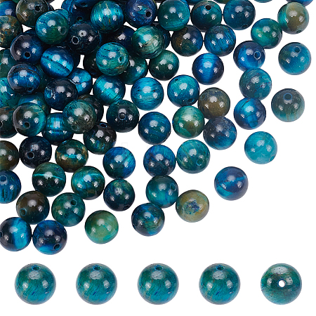 2 Strands Dyed Natural Tiger Eye Beads Strands G-UN0001-36-1
