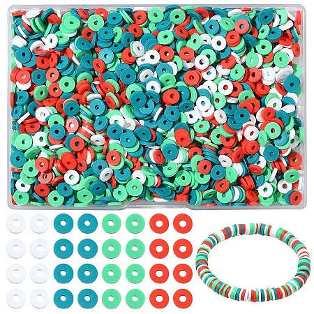 1880Pcs 4 Colors Handmade Polymer Clay Beads CLAY-YW0002-01A-1