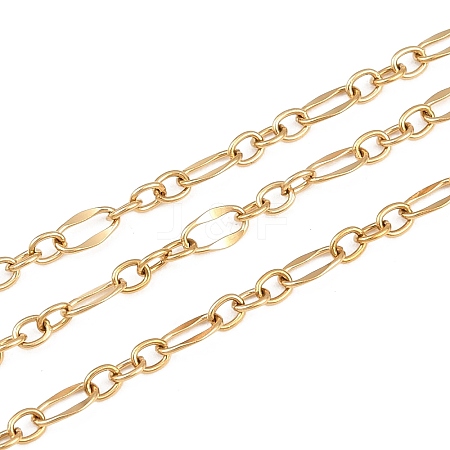 304 Stainless Steel Oval Link Chains CHS-P028-14G-1