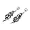 Snake 316 Surgical Stainless Steel Dangle Belly Button Rings EJEW-G416-18B-AS-4