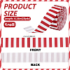 Polyester Stripe Pattern Ribbon OCOR-WH0078-526A-01-2