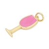 Brass Enamel Pendants KK-U062-02B-02-2