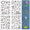 4 Sheets 11.6x8.2 Inch Stick and Stitch Embroidery Patterns DIY-WH0455-156-1