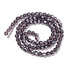 Transparent Electroplate Glass Beads Strands LS-GLAA-F029-4mm-C04-2