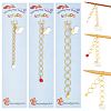 Alloy Enamel Sheep Pendant Knitting Row Counter Chains HJEW-PH01835-1