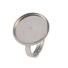 304 Stainless Steel Cuff Ring Components STAS-D372-05P-02B-1