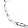 Tarnish Resistant 304 Stainless Steel Paperclip Chain Bracelets BJEW-O186-02P-3