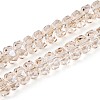 Electroplate Transparent Glass Beads Strands EGLA-N022-05B-C09-1