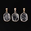 Natural Quartz Crystal Pendants G-N349-04I-G-1