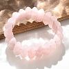 Bicone Natural Rose Quartz Beads Stretch Bracelets for Women BJEW-C097-05C-1
