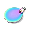 Ion Plating(IP) 304 Stainless Steel Pendants STAS-I311-32D-RC-2