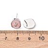 Brass Enamel Oval Stud Earrings EJEW-I322-04P-6