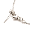 Brass Cable Chains Bracelets for Women BJEW-G735-09P-2