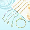Dyed Natural Freshwater Shell Beads Link Bracelets BJEW-JB13682-2
