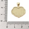 Brass Micro Pave Clear Cubic Zirconia Pendant KK-I712-32G-3