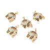 Brass Micro Pave Colorful Cubic Zirconia Pendants ZIRC-Z019-14G-NR-1