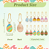 Alloy Enamel Easter Egg Pendant Locking Stitch Markers HJEW-PH01849-2