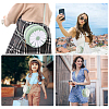 DIY Sew on PU Leather Daisy Flower Pattern Round Multi-Use Crossbody/Shoulder Bag Making Kits DIY-WH0297-56C-6