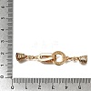 Brass Micro Pave Clear Cubic Zirconia Fold Over Clasps CU-CBA4292-02G-3