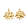 Brass Micro Pave Clear Cubic Zirconia Pendants KK-A304-30A-G-1