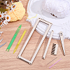 Wood Woven Braiding Disk DIY-WH0591-557A-4