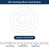 1M Rhodium Plated 925 Sterling Silver Curb Chains STER-BBC0007-95-2